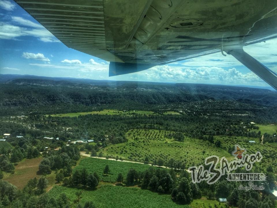 Flight over canyon